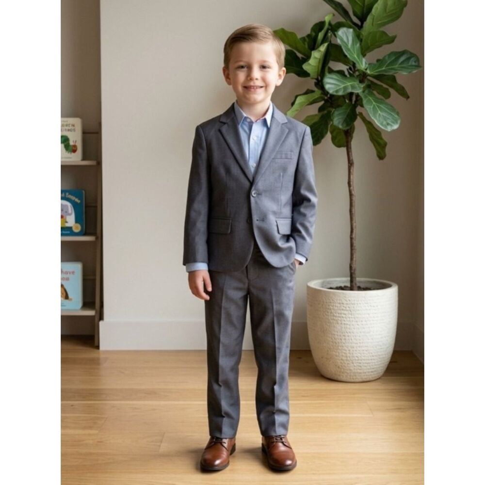 🔥 Take 50% OFF- Gioberti Classic Boy’s Gray Suit Jacket and Pants, Size-6